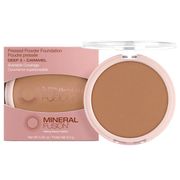Pressed Powder Foundation - Deep 2 - Caramel, 0.32 oz, Mineral Fusion Cosmetics