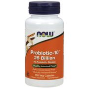 Probiotic-10, 25 Billion, Healthy Intestinal Flora, 100 Vegetarian Capsules, NOW Foods