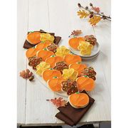 Pumpkin & Leaf Cut-Outs Buttercream Frosted Cookies, Thanksgiving Dessert, 24 ct, Cheryl's Cookies