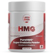 PureHMO Super Prebiotic Powder, with Strawberry & Raspberry, 30 Servings, Layer Origin Nutrition