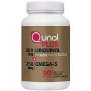 Qunol Plus Extra Strength CoQ10 Ubiquinol + Omega-3, 90 Softgels