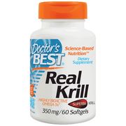Real Krill 350 mg (Antarctic Krill Oil Complex), 60 Softgels, Doctor's Best