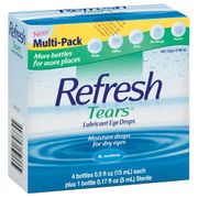 Refresh Tears Lubricant Eye Drops, 15ml x 4 Bottles plus 5ml x 1 Bottle