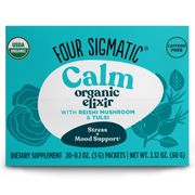 Calm Organic Elixir Mix with Reishi Mushroom & Tulsi, 20 Packets, Four Sigmatic