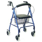 Rollators, Aluminum Light Weight, Loop Brakes, Standard Height, Metallic Blue, Karman