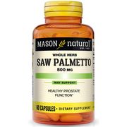 Saw Palmetto 500 mg, 60 Capsules, Mason Natural