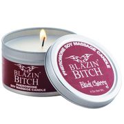Scandal Candles Pheromone Soy Massage Candle, Blazin' Bitch, Black Cherry, 4 oz, Classic Erotica