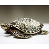 Sea Turtle Gilt Jewelry Gift Box with Fine Crystals