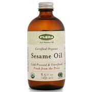 Sesame Oil, Certified Organic, 8.5 oz, Flora Health