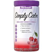 Simply Calm Magnesium Powder, Cherry Flavor, 1 lb, Bluebonnet Nutrition
