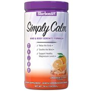 Simply Calm Magnesium Powder, Orange Citrus Flavor, 1 lb, Bluebonnet Nutrition