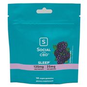 Sleep CBD Gummies - Blackberry Mint, 10 Count, Social CBD