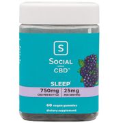 Sleep CBD Gummies - Blackberry Mint, 60 Count, Social CBD