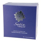 Sliquid Satin Natural Intimate Moisturizer Cube, 12 Foils