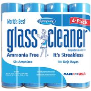 Sprayway Glass Cleaner, Ammonia Free & Streakless, 19 oz x 4 Cans