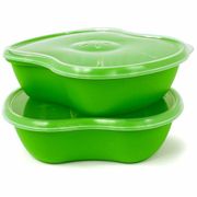 Square Food Storage Set, Apple Green, 25 oz x 2 Pack, Preserve