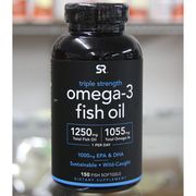 SR (Sports Research) Triple Strength Omega-3 Fish Oil, 150 Softgels