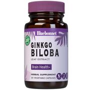 Standardized Ginkgo Biloba Leaf Extract, 30 Vcaps, Bluebonnet Nutrition