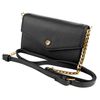Black Leather Crossbody Smartphone Wallet