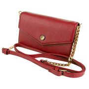 Stella & Max Red Leather Crossbody Smartphone Wallet