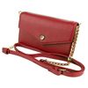 Red Leather Crossbody Smartphone Wallet