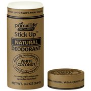 Stick Up Natural Deodorant, White Coconut, 3 oz, Primal Life Organics