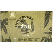 Stoneworks Dryer Sheets, Olive Leaf, 80 Compostable Sheets, Grab Green