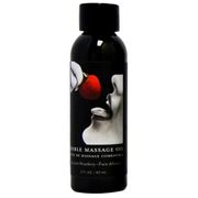 Succulent Strawberry Edible Massage Oil, 2 oz, Earthly Body