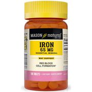 Sugar Free Ferrous Sulfate, 100 Tablets, Mason Natural