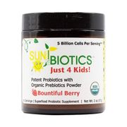 SunBiotics Just 4 Kids Organic Probiotic with Prebiotics Powder - Bountiful Berry, 2 oz, Windy City Organics