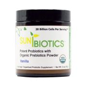 SunBiotics Organic Probiotic with Prebiotics Powder - Vanilla, 2 oz, Windy City Organics