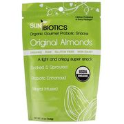 SunBiotics Original Almonds, Organic Gourmet Probiotic Snacks, 1.5 oz, Windy City Organics
