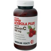 Super Acerola Plus Natural Vitamin C Chewable 500mg 100 wafers from American Health