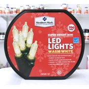 Super Bright Mini LED Lights, Warm White, 200 ct, Member's Mark