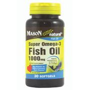 Super Omega-3 Fish Oil 1000 mg, 30 Softgels, Mason Natural