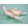 Swimming White Turtle Gilt Jewelry Gift Box with Fine Crystals