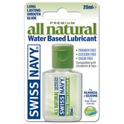 Swiss Navy Carded J-Hook Mini Water Based Lube, All Natural, 20 ml, MD Science Lab