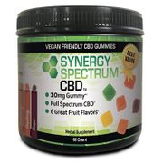 Synergy Spectrum CBD Gummies 10 mg, 60 Count, Essential Source