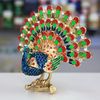 Tail Peacock Gilt Jewelry Gift Box with Fine Crystals