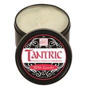 Tantric Soy Massage Candle with Pheromones White - Lavender, 4 oz, California Exotic Novelties