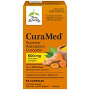 Terry Naturally CuraMed 500 mg, Superior Absorption Curcumin, 60 Capsules, EuroPharma