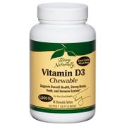 Terry Naturally Vitamin D3 Chewable 5,000 IU - Mixed Berry Flavor, 90 Chews, EuroPharma