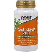 TestoJack 200  (Testo Jack Extra Strength), 60 Vcaps, NOW Foods