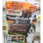 Top Chews Flame Grilled Patty Dog Treats, Made with Beef & Chicken, 36 oz (1.02 kg)