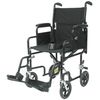 Transporters with Detachable Desk Arms, 17 Inch Seat Width, Folding Backrest, Black Frame