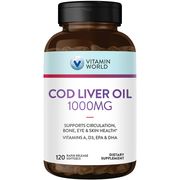 Triple Strength Cod Liver Oil 1000 mg, 120 Rapid Release Softgels, Vitamin World