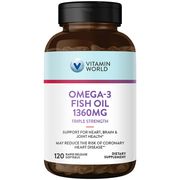 Triple Strength Omega-3 Fish Oil 1360 mg, 120 Rapid Release Softgels, Vitamin World