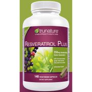TruNature Resveratrol Plus (With Red Wine, Grape Seed and Green Tea) 140 Vegetarian Capsules