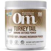 Turkey Tail Mushroom Superfood Powder, 200 g, Om Organic Mushroom Nutrition