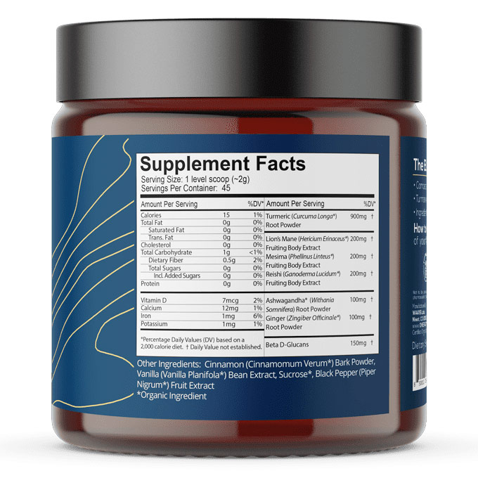 Turmeric Latte AntiInflammatory Superfood Powder, 90 g, One Farm